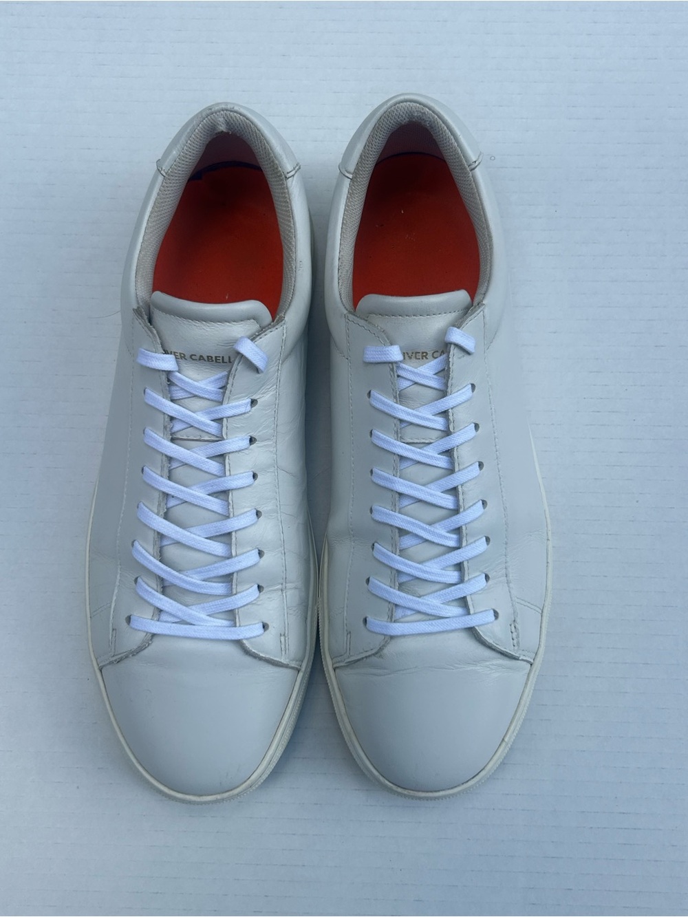 Oliver Cabell White Leather Low-Top Sneakers for Men - Picture 8 of 8